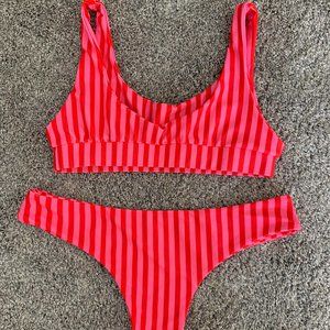 Kulani Kinis Pink Striped Bikini